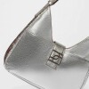 Bolso Signature en cuero graneado metalizado Grafito