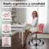 Silla Oficina Imback Escritorio Ergonomica Cuero Sintético IMBACK Color Rosa Silla Oficina Imback Escritorio Ergonomica Cuero Sintético IMBACK Color Rosa