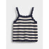 SL CROCHET STRIPE TANK NAVY UNIFORM