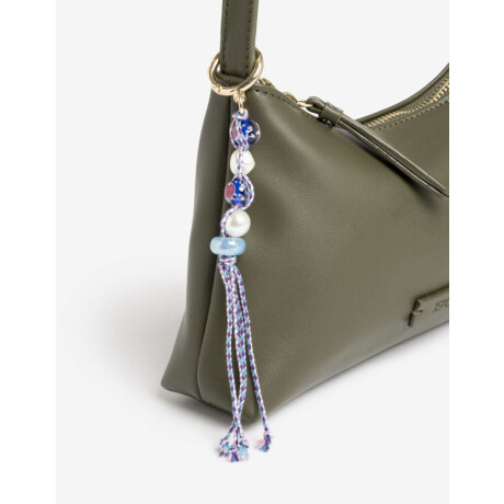 Llavero Y Bag Charm Beads Con Cordón Combinacion Bicolor
