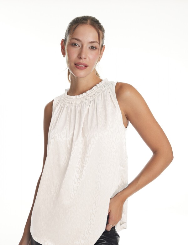 Blusa Satén BLANCO