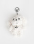 Llavero Peluche Llavero Y Charm De Peluche De Perrito - Blanco Crema