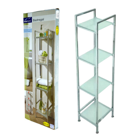 RACK METAL Y VIDRIO 4 ESTANTES 25X25CM BASE 120CM ALTO RACK METAL Y VIDRIO 4 ESTANTES 25X25CM BASE 120CM ALTO
