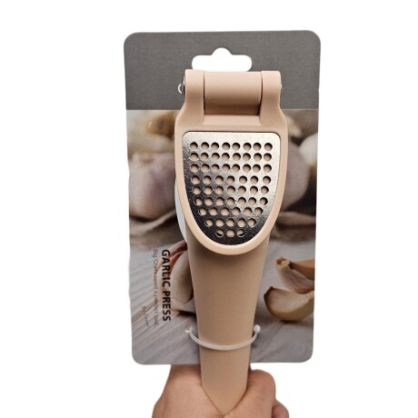 Pinza Manual Prensa Picador de Ajo en Acero Inoxidable Salmón