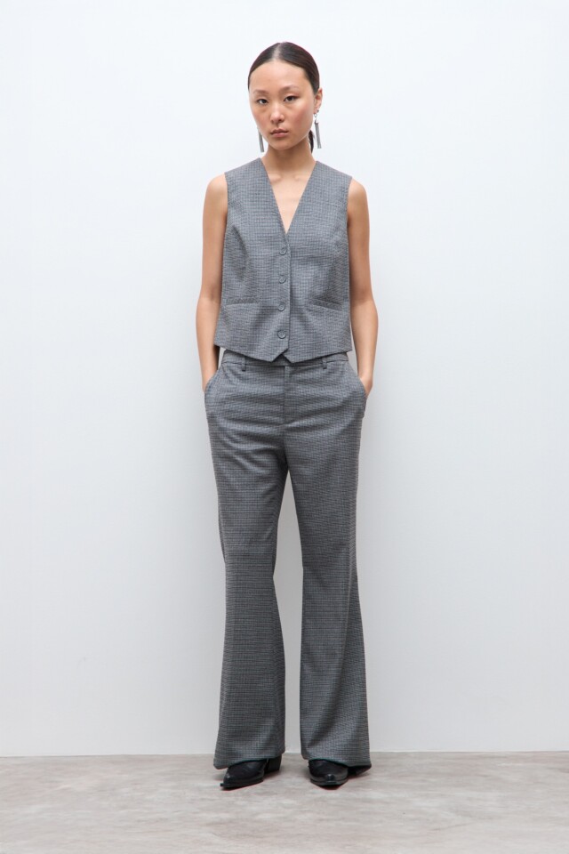 Pantalón sastrero fantasía gris