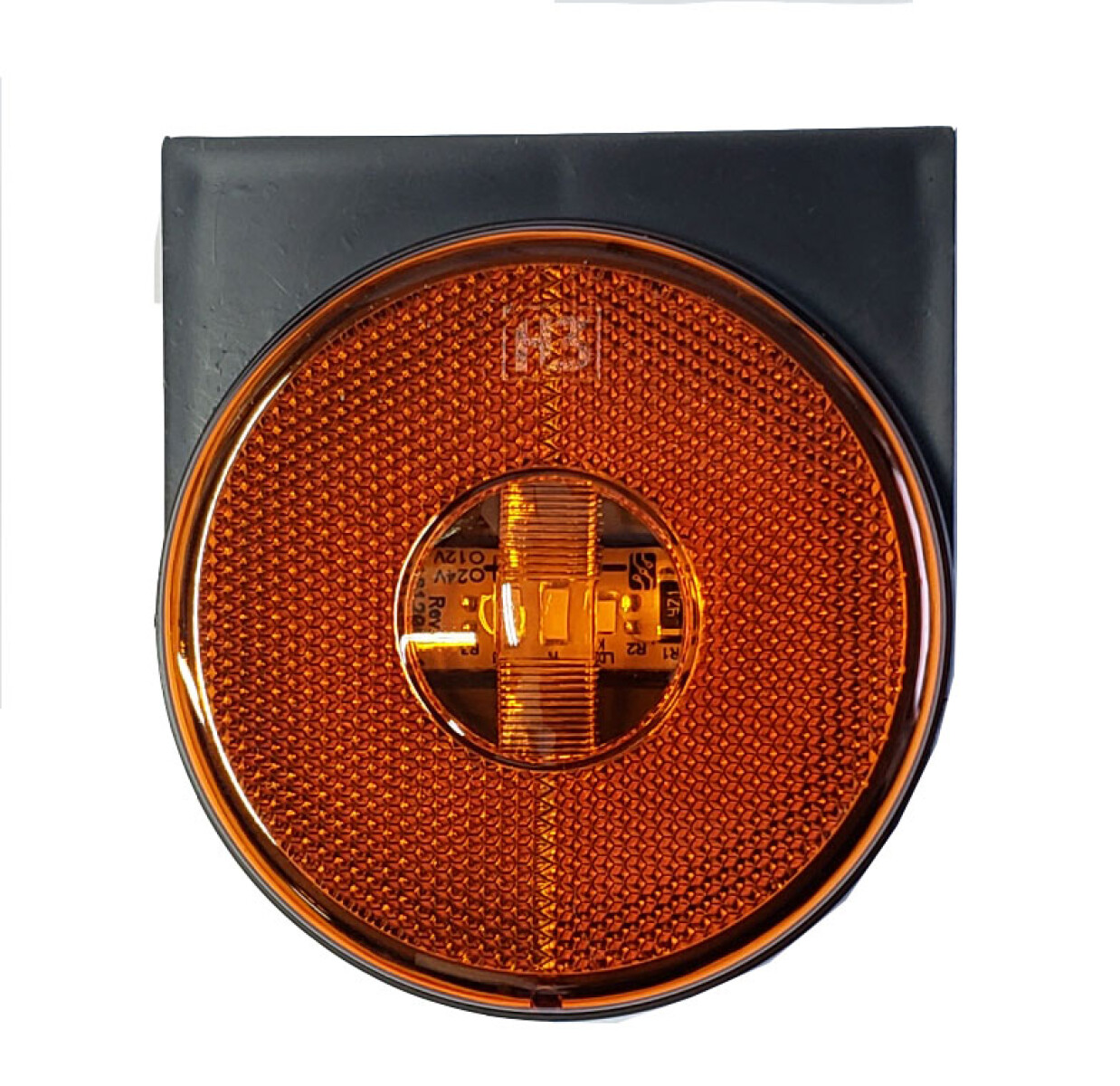 FAROL - LATERAL LED 88MM C/SOPORTE AMBAR 12-24V FICHA 2T H3 COMPONENTES 