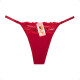 Tanga Colaless Ajustable De Encaje Vino