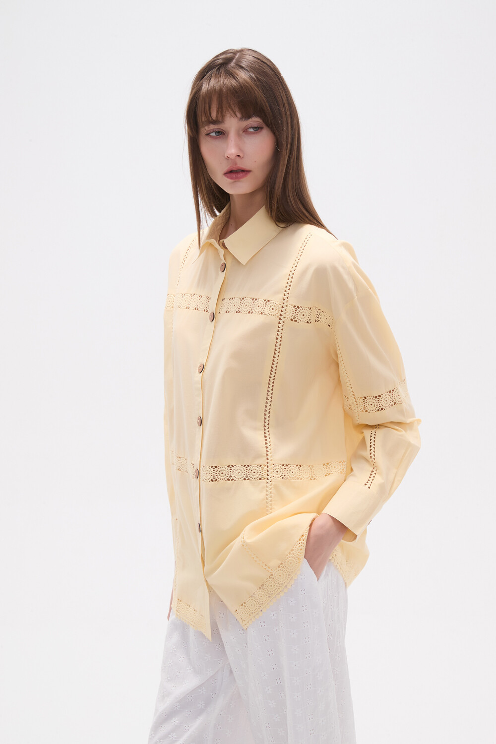 Camisa Agreica Amarillo Palido