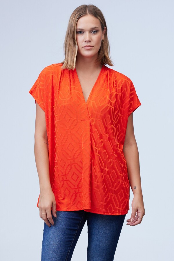 Blusa Labrada Oversize ANARANJADO