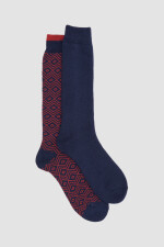 Medias 2 pack una lisa mas una con diseño y felpa interior Variante 26