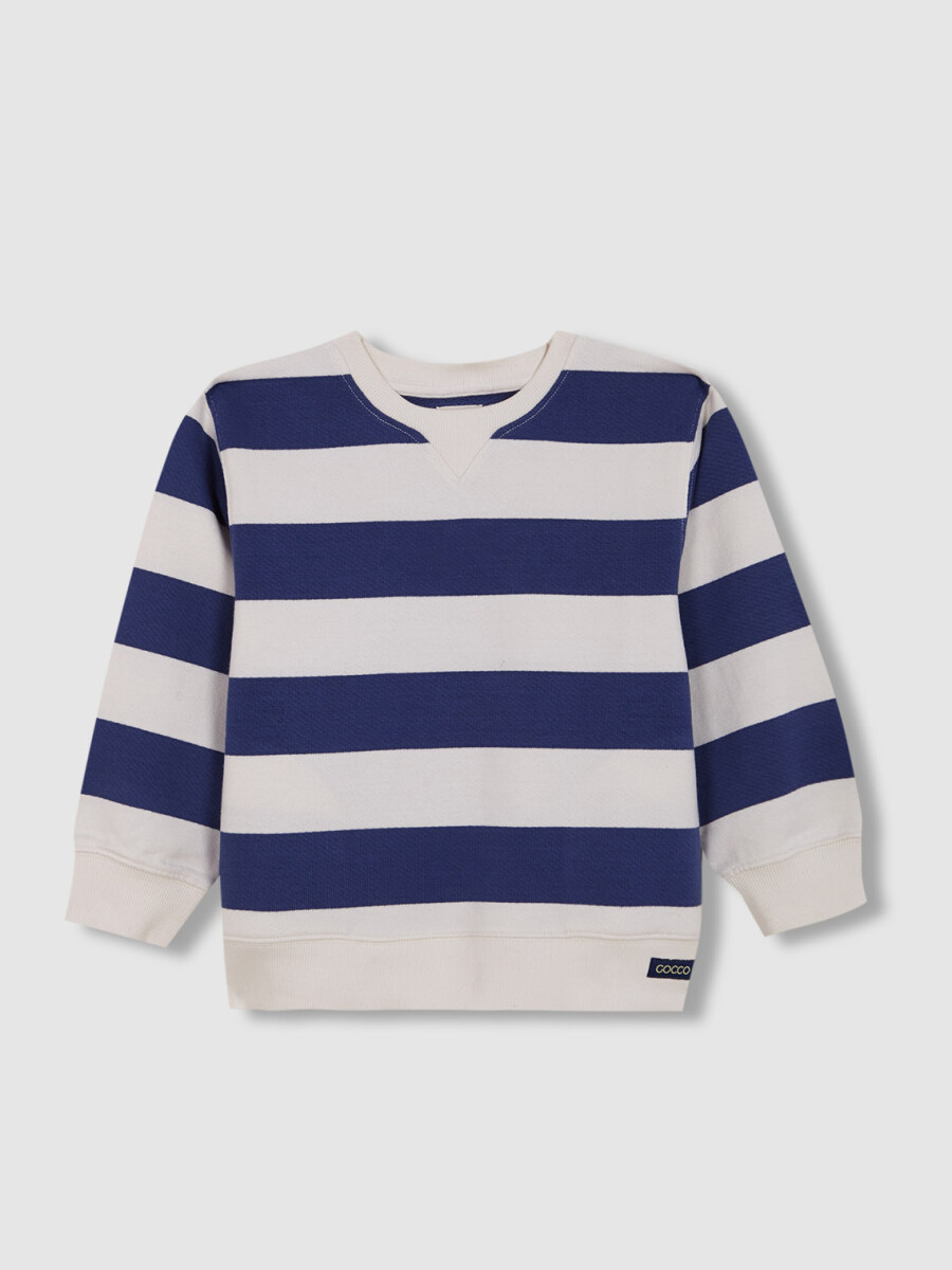 Sudadera De Rayas Blanco