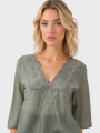 Blusa Lais Verde Grisaceo