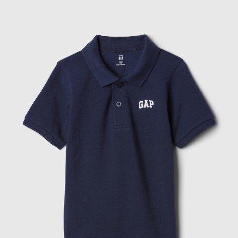 V-IE PIQUE POLO TAPESTRY NAVY