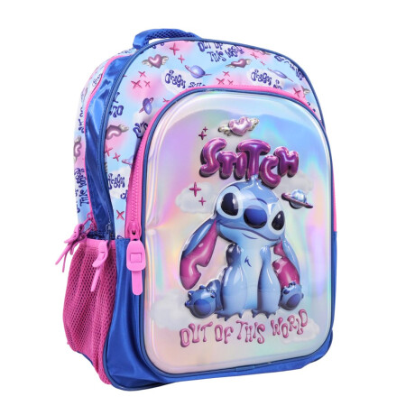 Mochila 17´ Stitch relieve con bolsillo frontal Mochila 17´ Stitch relieve con bolsillo frontal