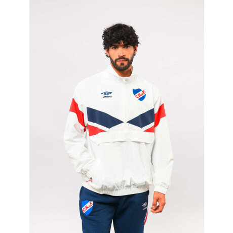 Campera Buzo Medio Cierre Frostbite de Hombre Blanco