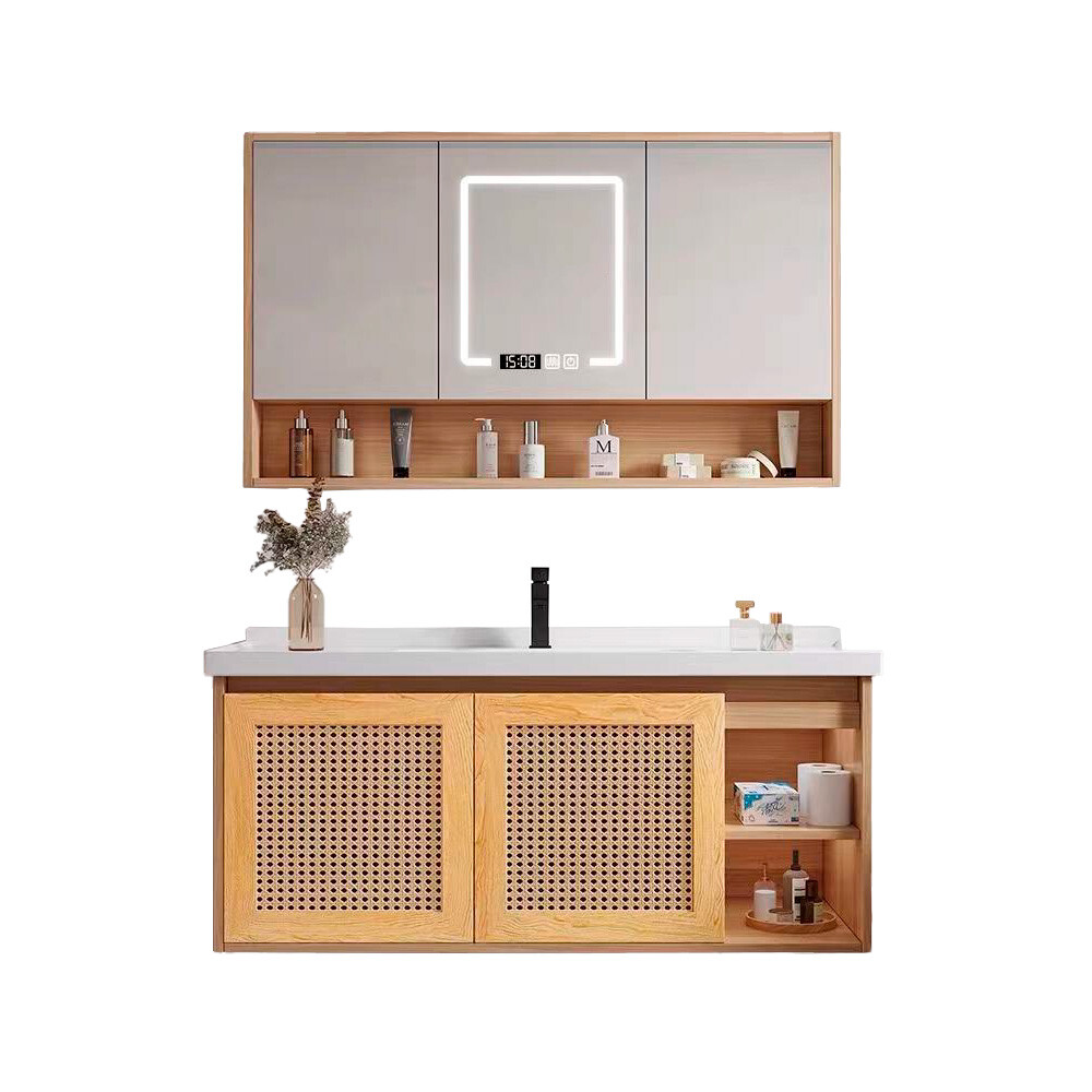 CONJUNTO DE BAÑO HABITARE MODELO LT2005-80M / MUEBLE + BACHA + ESPEJO LED Conjunto De Baño Habitare Modelo Lt2005-80m / Mueble + Bacha + Espejo Led