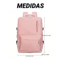 Bolso Mochila de Viaje con Puerto USB Rosa