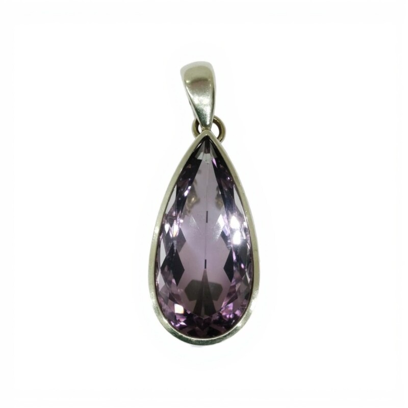Dije Gota- Plata 925 - Zirconia lila -CP4625 conpiedra