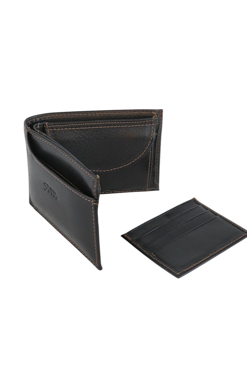 Billetera grande con tarjetero extraible Negro