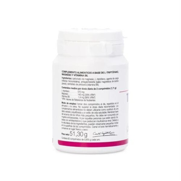 Triptófano con Magnesio y Vitamina B6 60 Comprimidos – Ana María Lajusticia Triptófano con Magnesio y Vitamina B6 60 Comprimidos – Ana María Lajusticia
