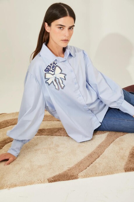 CAMISA SELF LOVE AZUL