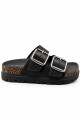 Sandalia Bettina Birky plataforma con hebilla BT101 Negro