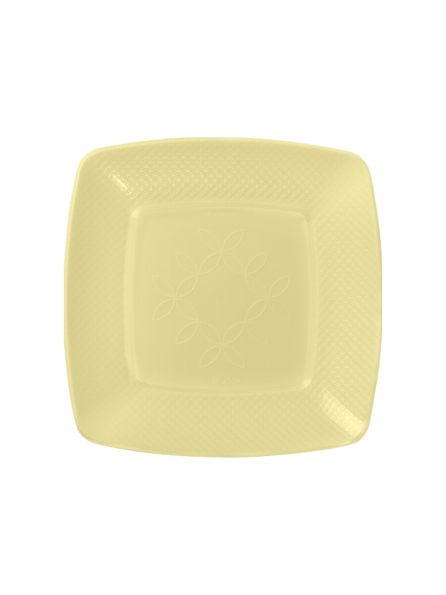 PLATOS CUADRADOS 15cm - amarillo 