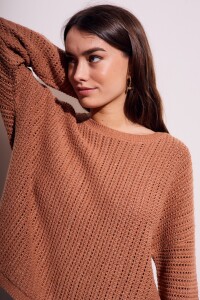Sweater Texturado Lurex Mocha