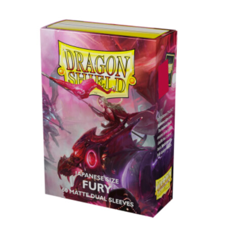 Dragon Shield: 60 Japanese Size Card Sleeves - Matte Fury Dragon Shield: 60 Japanese Size Card Sleeves - Matte Fury