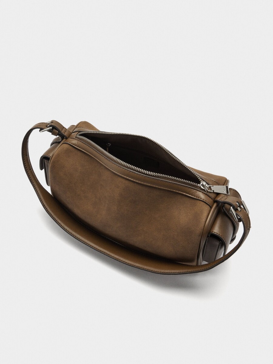 Bolso De Hombro Rectangular camel