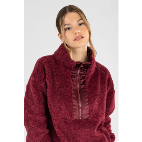 Sweater sherpa Bordeaux