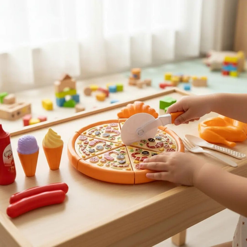 Kit Comida Rápida Para Cortar Infantil C/accesorios Kit Comida Rápida Para Cortar Infantil C/accesorios
