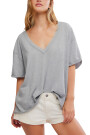 Camiseta Nina V Gris