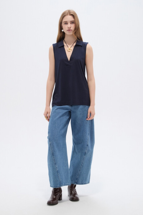 Musculosa Bek Azul Marino