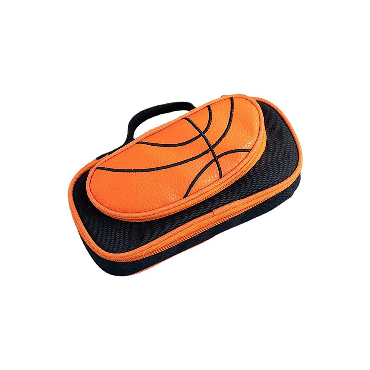 Cartuchera escolar deportiva con compartimentos - Basket Negro 