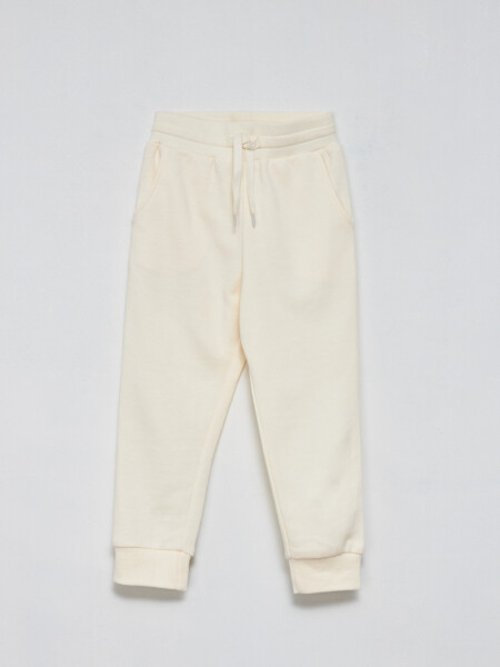 Pantalón deportivo jogger liviano Crudo