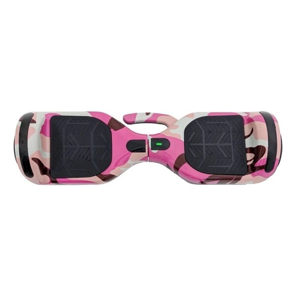 Skate Electrico Hoverboard Musica Bluetooth Luces Patineta Variante Diseño Militar Rosa