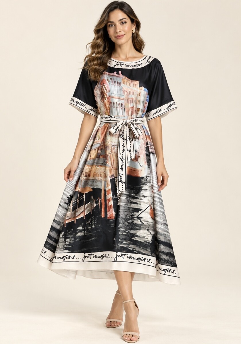 VESTIDO VENUS - NEGRO 