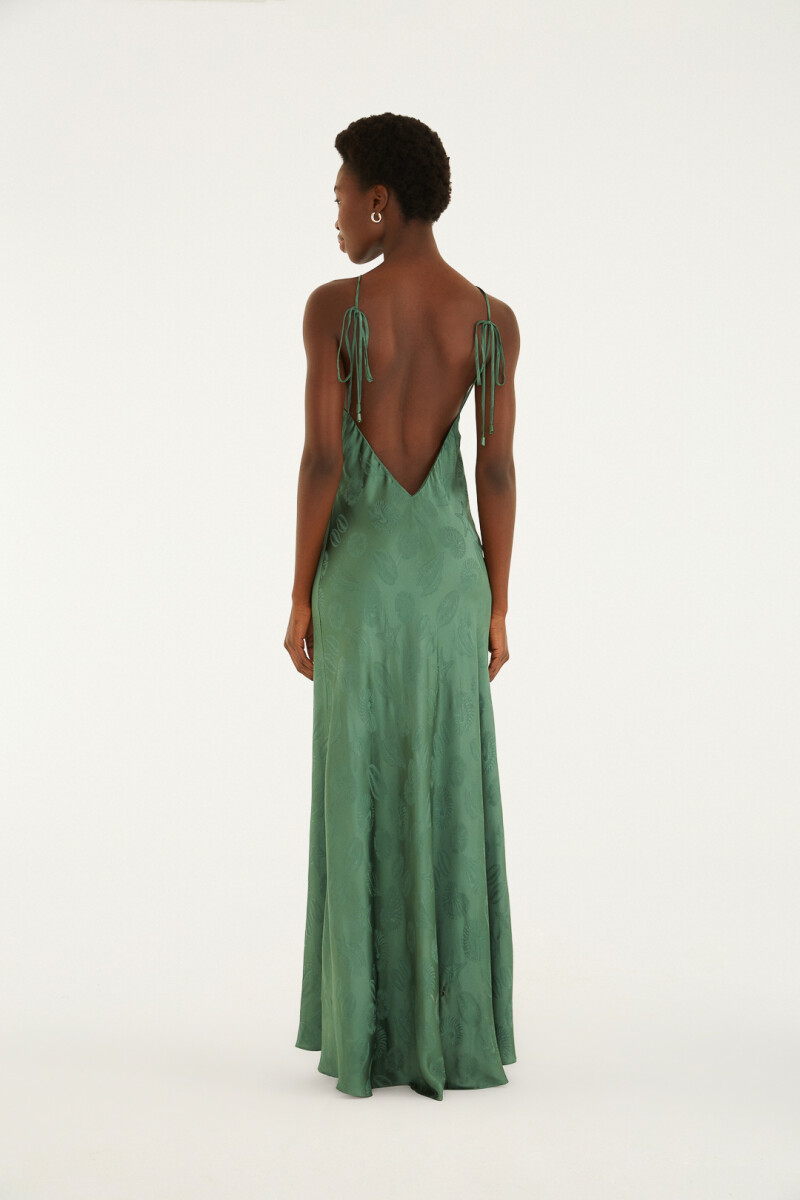 VESTIDO LARGO Verde