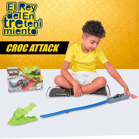 Pista Lanzador Hot Attack C/ Vehículo Metal Machines Coco