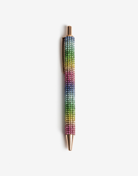 Lapices y Lapiceras Lapicera Lapicera Con Strass Arcoiris - Combinacion Arcoiris