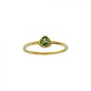 Anillo Lagrima- Plata rodinada con micra oro 18k- Piedra Peridoto-AN2005 conpiedra