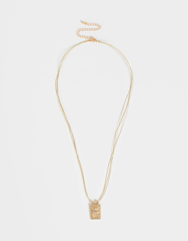 Collares Cortos De Hilo Collar Corto Hilo Con Naipe - Dorado