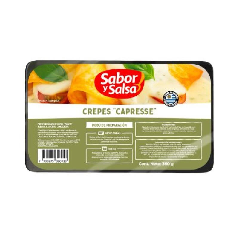 Crepes Caprese c/salsa Sabor&Salsa - 360 g Crepes Caprese c/salsa Sabor&Salsa - 360 g
