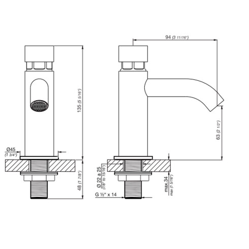 Griferia De Lavatorio Linea Ecomatic Fv C/Temporizador Cromo 000