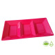 Bandeja Biodegradable Rectangular x3 Unidades Rosa Neón