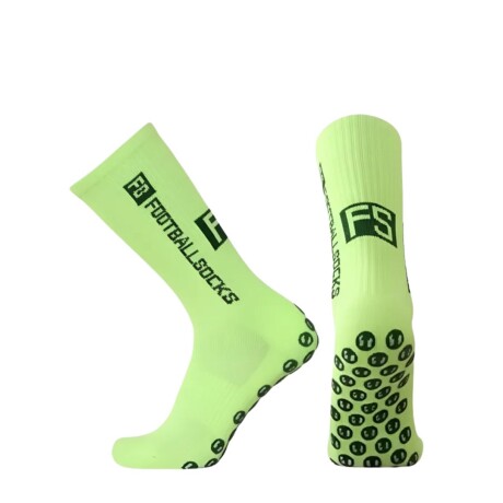 Par de Medias Deportivas Antideslizantes para Fútbol FS Verdes Flúor