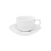 Taza cafe100 ml con plato Flamingo White 11.5 cm O Taza cafe100 ml con plato Flamingo White 11.5 cm O