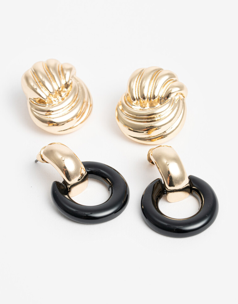 Aros Sets Color Aros Set Vintage - Combinacion Bicolor