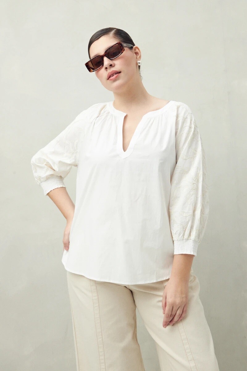 BLUZA D.CASSIN SLINKY - BLANCO 